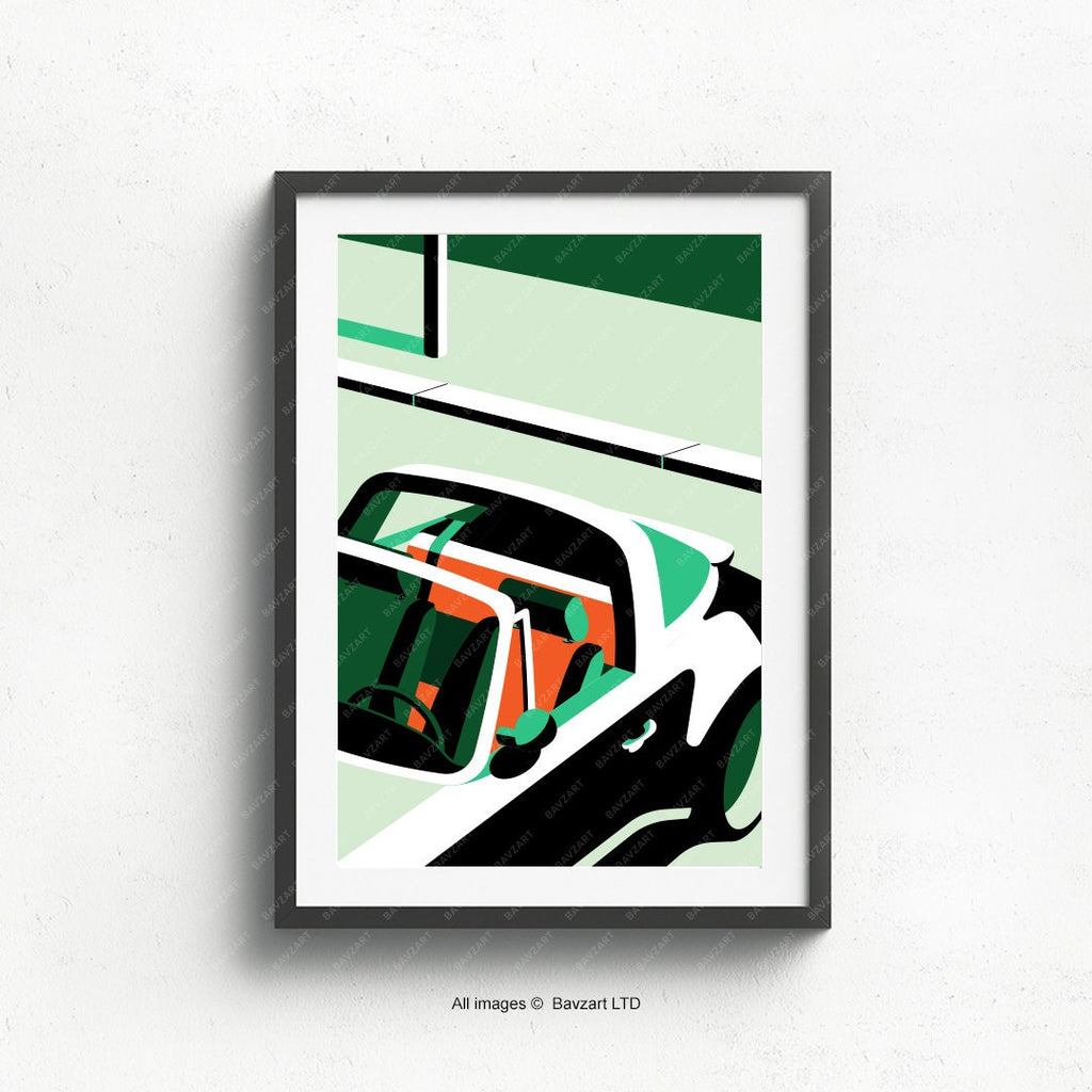 A view from Porsche Targa - wall art