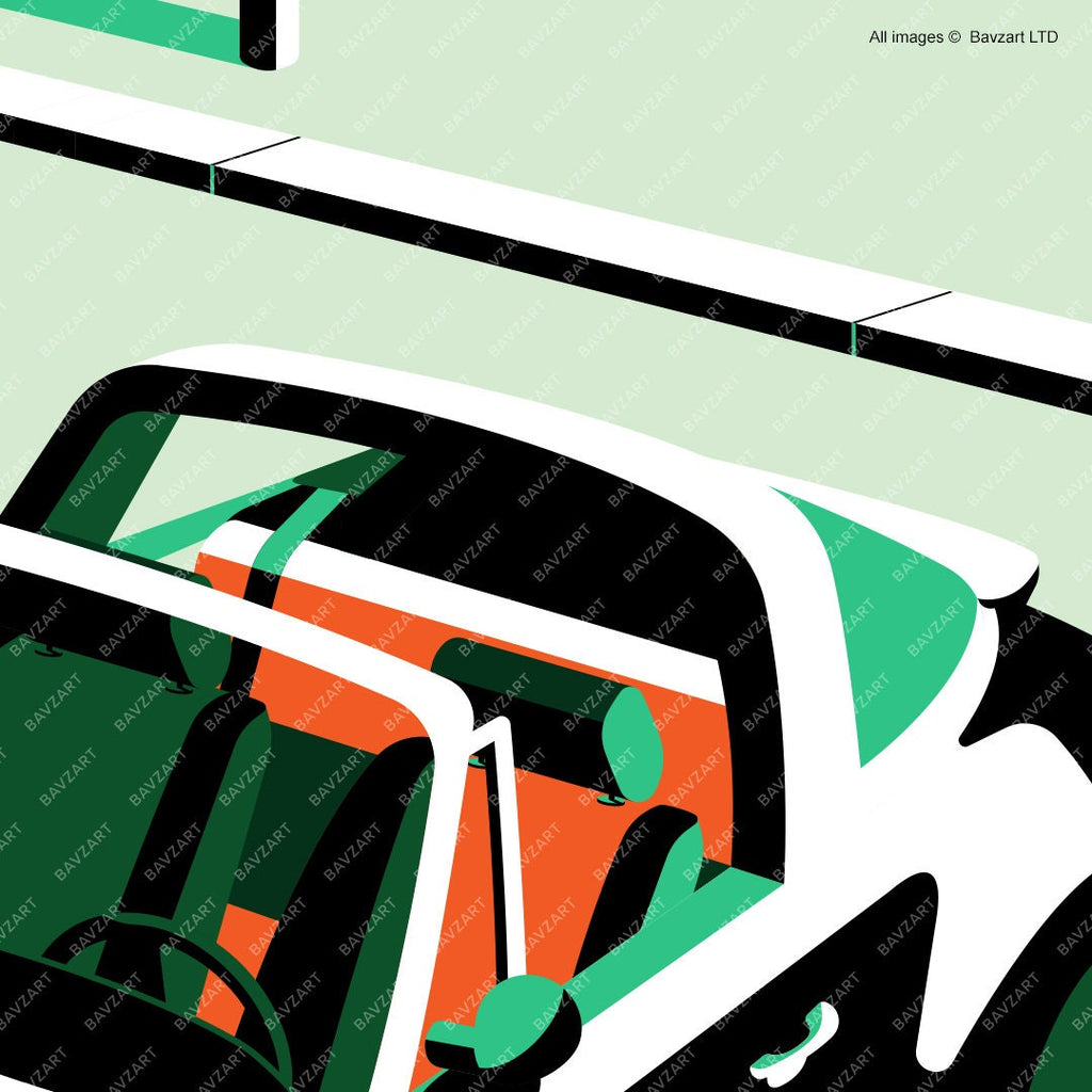 Porsche Targa greeen wall art