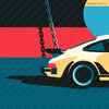 Classic Porsche turbo at the yard - wall art