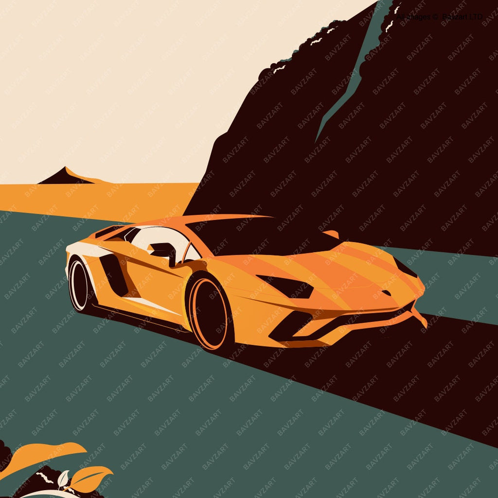 Lamborghini Aventador wall art