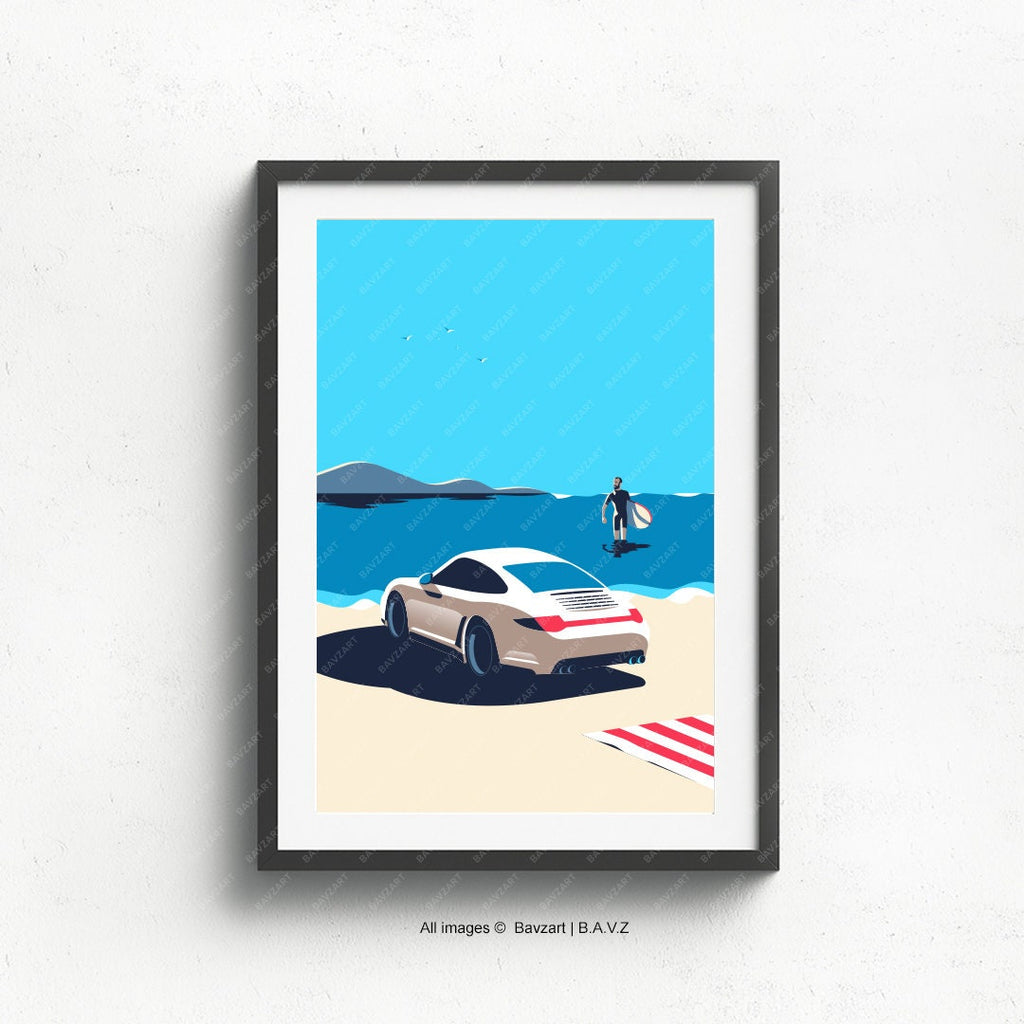 The Porsche 997 wall art