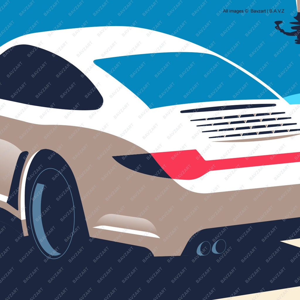 The Porsche 997 automotive wall art