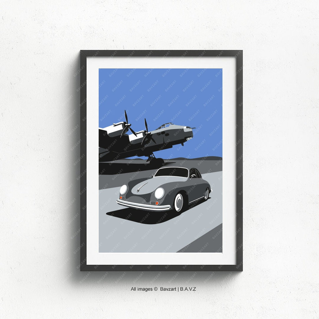 1956 Porsche 356 T1A wall art