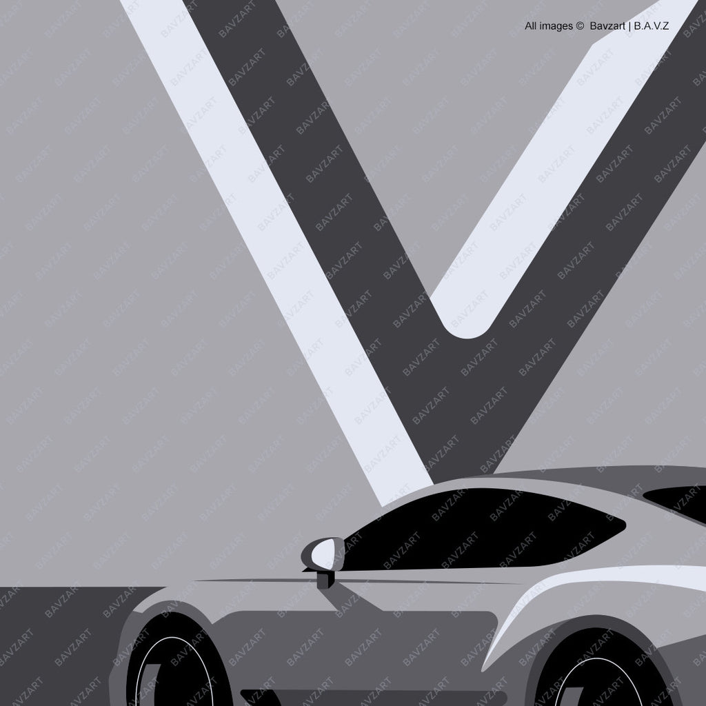Mighty V8 Bentley GT automotive art