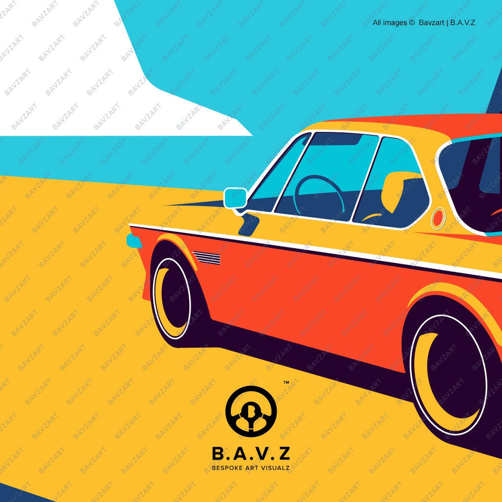 BMW classic e9 car art