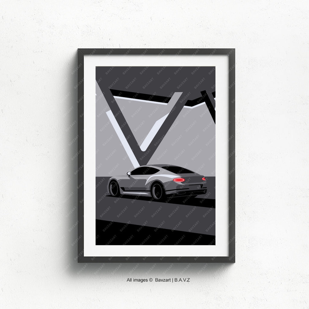 Mighty V8 Bentley GT wall art