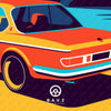 BMW classic e9 wall art