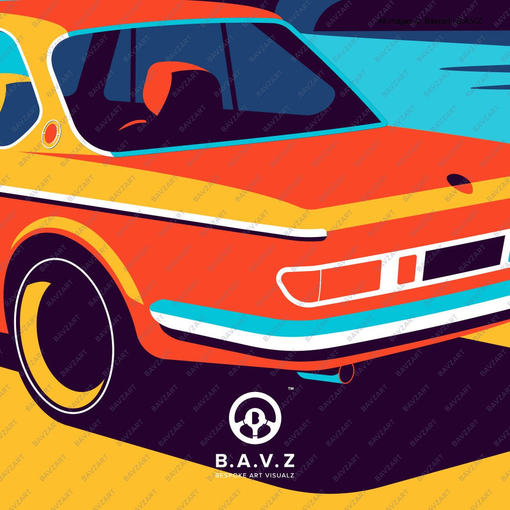 BMW classic e9 wall art