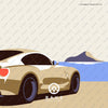 Coast to Coast with BMW Z4 - car wall art