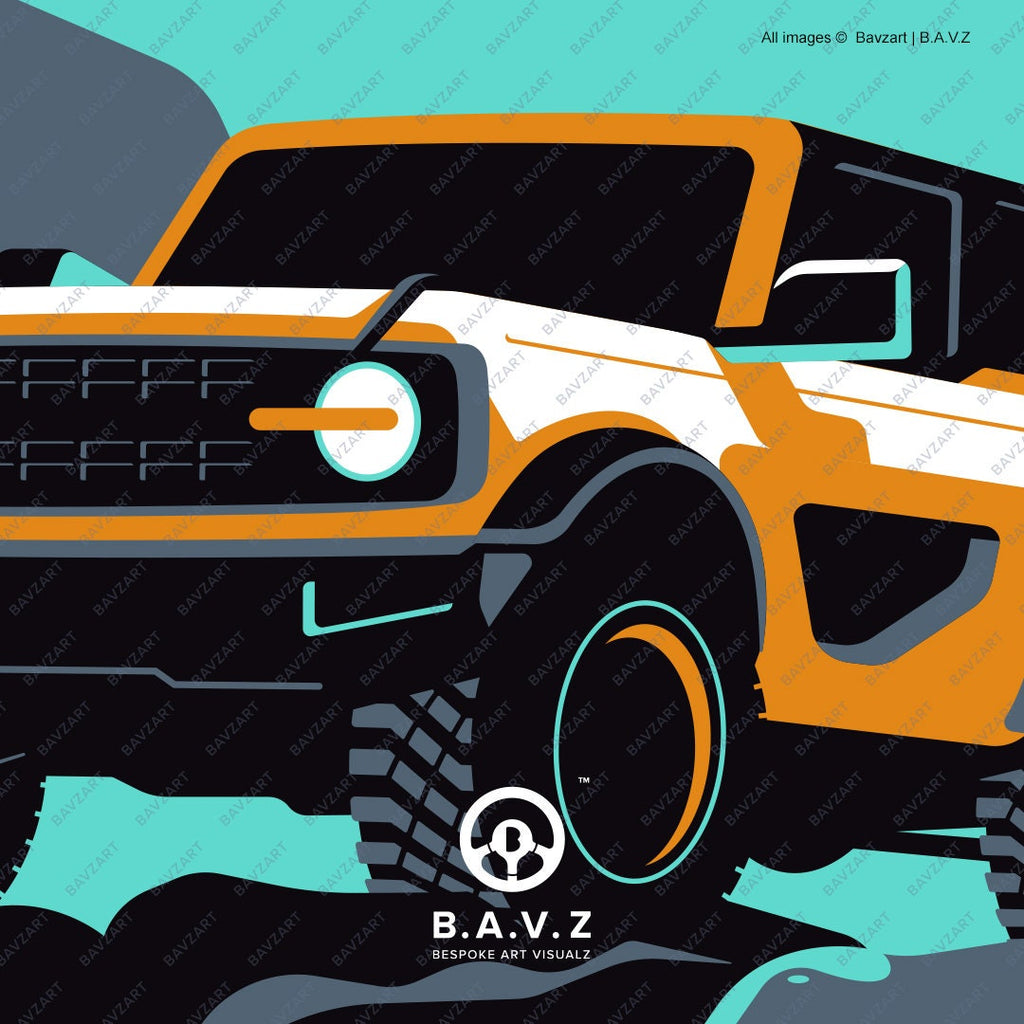 Ford Bronco Rocky Roads - wall art