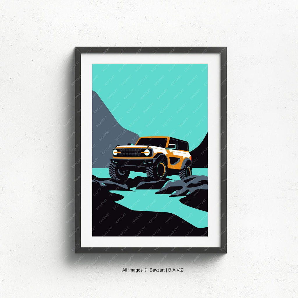 Ford Bronco Rocky Roads - car wall art