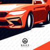 BMW M2 automotive wall art