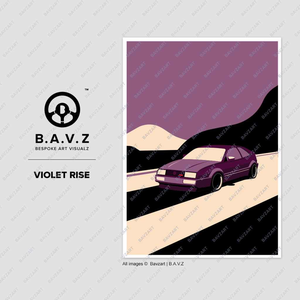 VW Corrado violet rise art