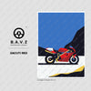 The Ducati 916 red wall art'