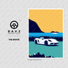 Porsche Boxster 718 white wall art