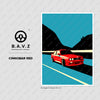 Gorgeous BMW e30 M3 cinnobar red wall art