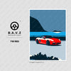 Porsche Boxster 718 red wall art