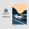 Gorgeous BMW e30 M3 diamond white wall art