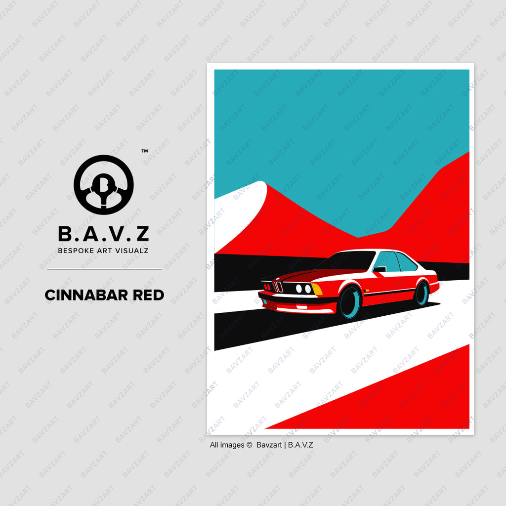 BMW e24 6 series cinnabar red