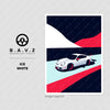 911 GT3 Porsche ice white wall art