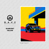 Mercedes Benz G sunburst yellow wall art