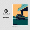 Mercedes Benz G army green wall art